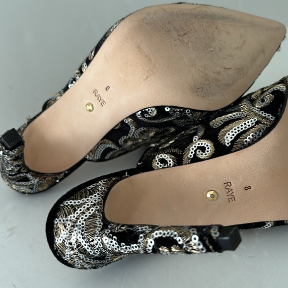 Raye Logan Mule in Black Brocade and Dust Bag - Picture 10 of 15